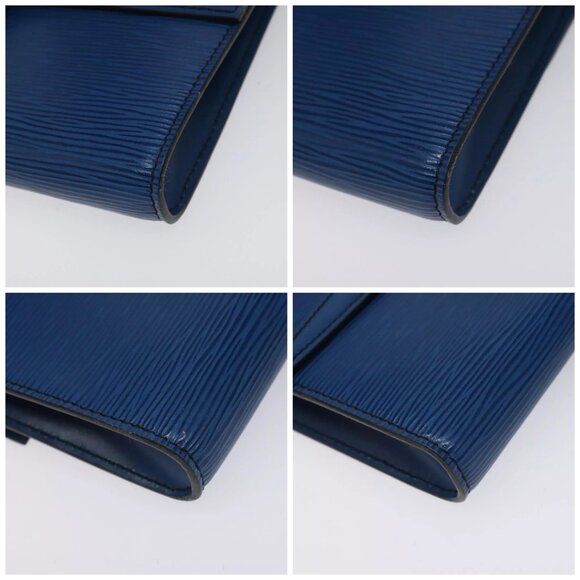 LOUIS VUITTON Epi Pochette Arche Shoulder Bag Blue M52575 LV Auth 115007 - Picture 15 of 16